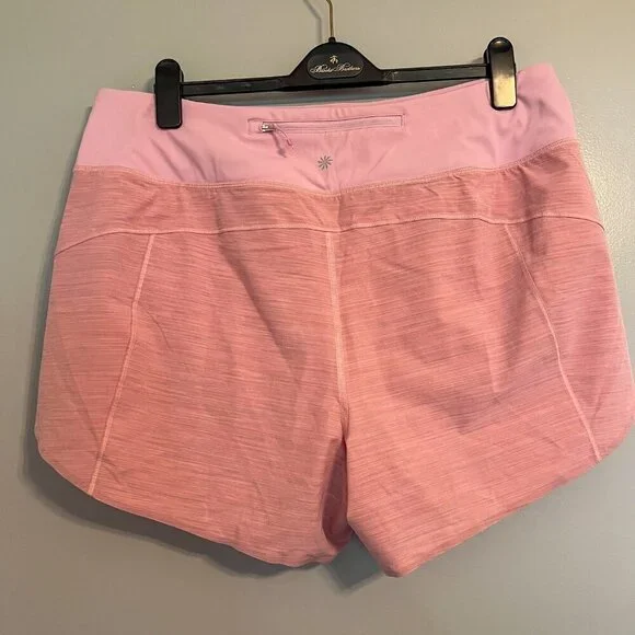 🏷️ NWT Athleta Women's Run With It Textured 3.5" Shorts Begonia Pink Size 1X - Picture 7 of 8